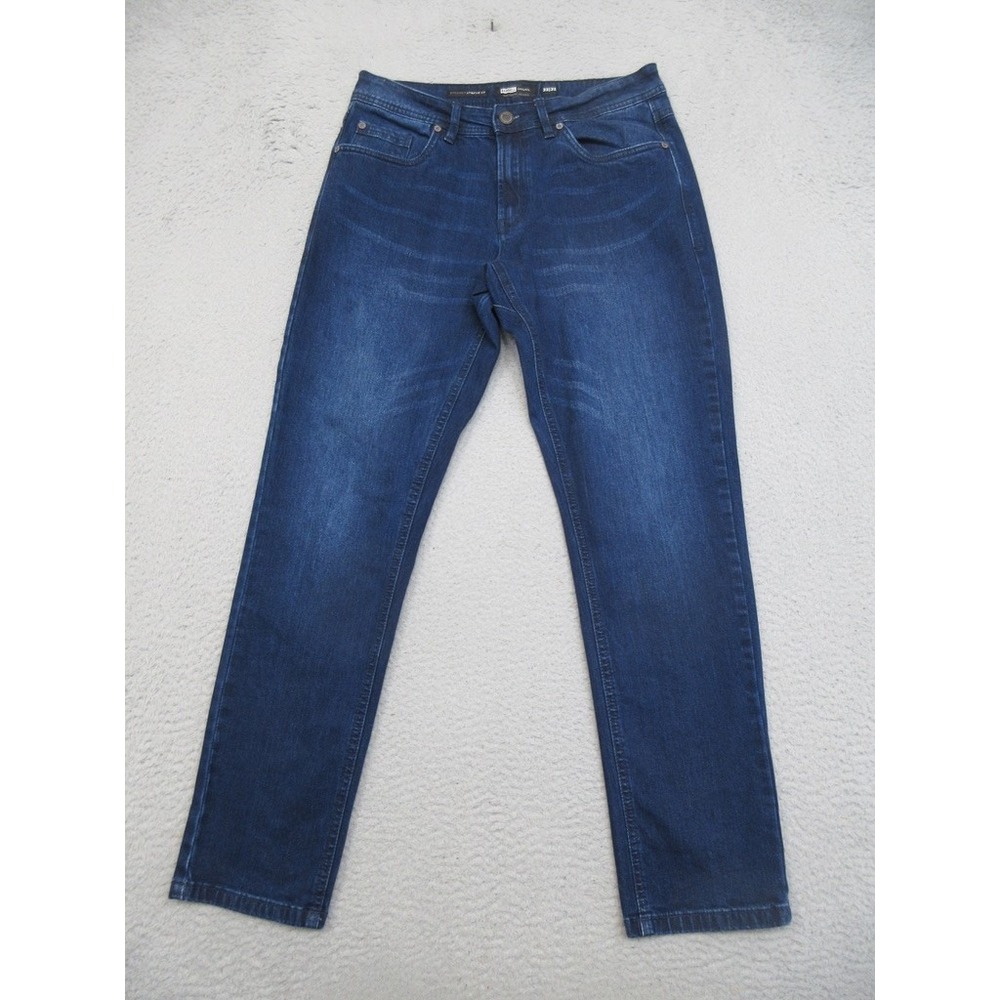 Barbell Apparel Straight Athletic Fit Mens 32x32 Blue Denim Workwear Streetwear